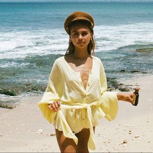 Sabo skirt Top in Yellow